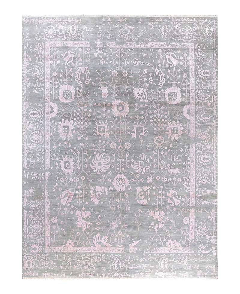 Bloomingdale's Indo Ikat M7274 Area Rug, 9'1 X 12'1 In Gray