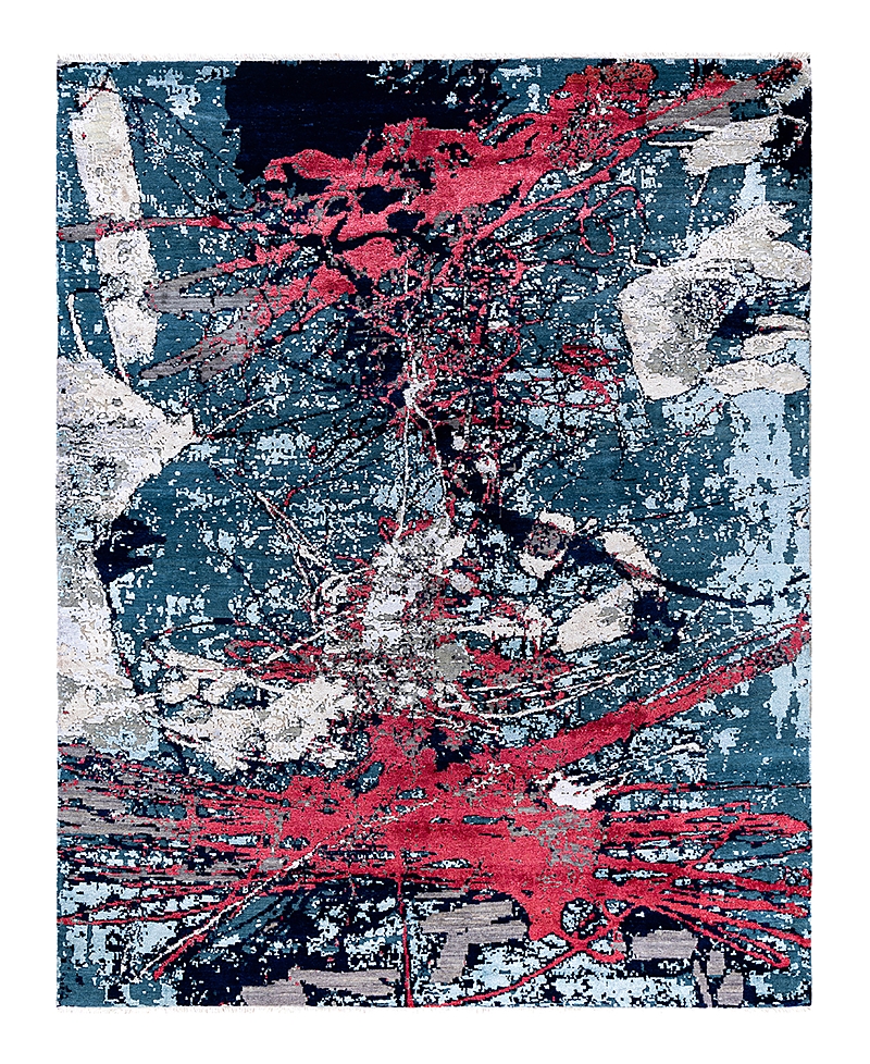 Bloomingdale's Indo Ikat M8373 Area Rug, 8'2 X 10'1 In Gray