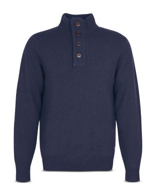 Elbow Patch Mock Neck Sweater