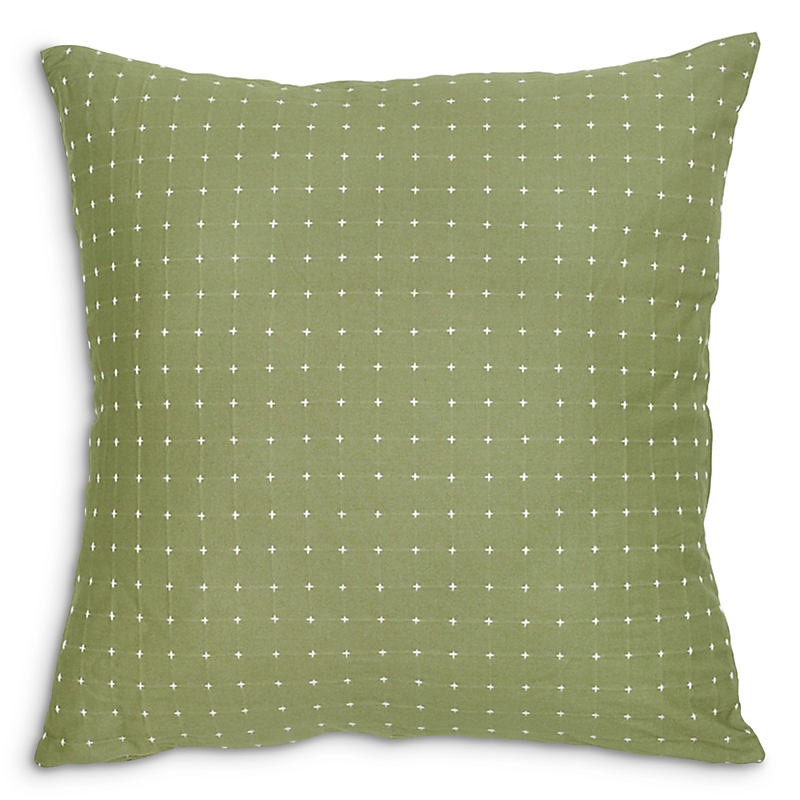 Anchal Cross-stitch Toss Pillow In Sage