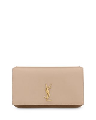 SAINT LAURENT - Cassandre Crossbody Bag Phone Holder with Strap in Smooth Leather