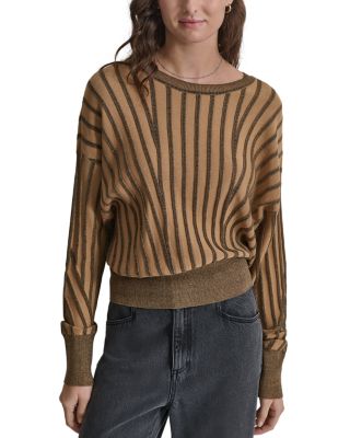 Dkny Metallic Ribbed Sweater