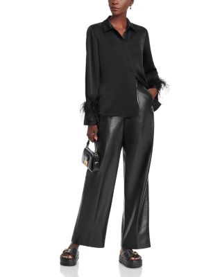 Murphy Feather Trim Blouse