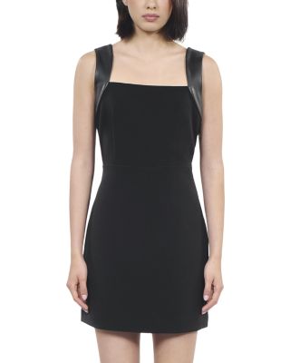 The Kooples Faux Leather Bow Back Mini Dress
