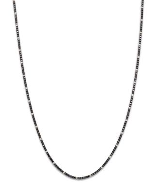 Bloomingdale's Fine Collection - Black & White Diamond Tennis Necklace in 14K White Gold, 3.6 ct. t.w. - Exclusive