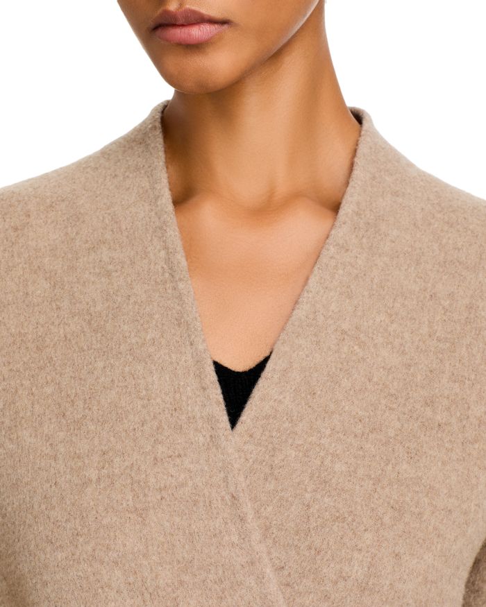 Wool Blend Wrap Coat