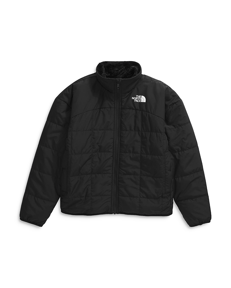 The North Face Big Girls Reversible North Down Jacket In Tnf Black