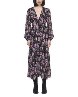 The Kooples - Floral Blouson Sleeve Midi Dress