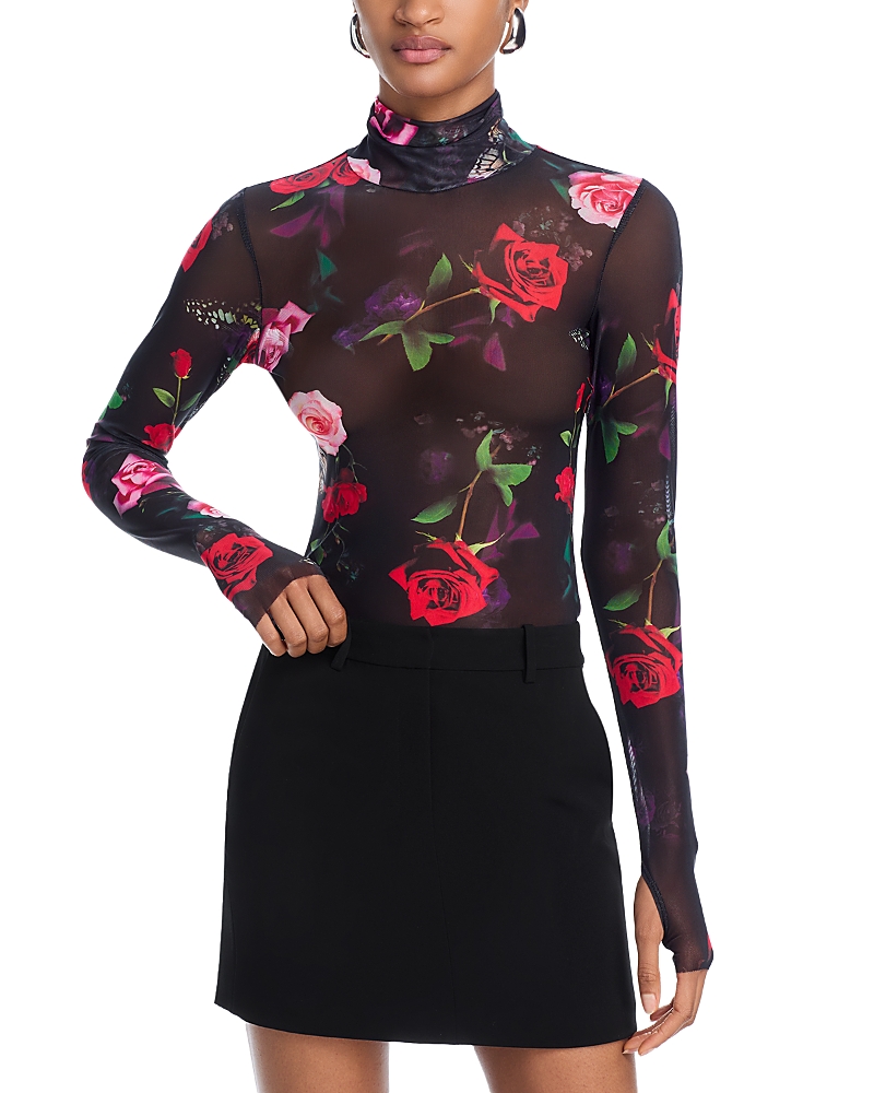 AFRM ZADIE PRINTED MESH TOP