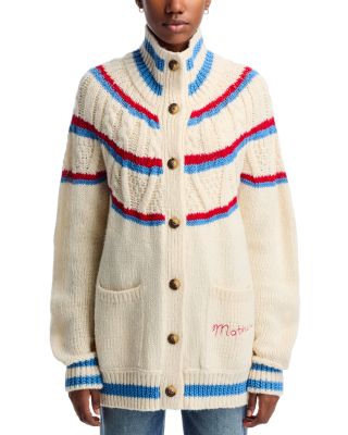 フェイスカラー mother MOTHER The Mock Neck Button Front Cardigan | Bloomingdale's Women