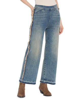 Lyssé - Era High Rise Wide Leg Ankle Jeans in Nutshell Dye Midwash