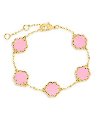 Sterling Forever - Rose Petal Station Bracelet