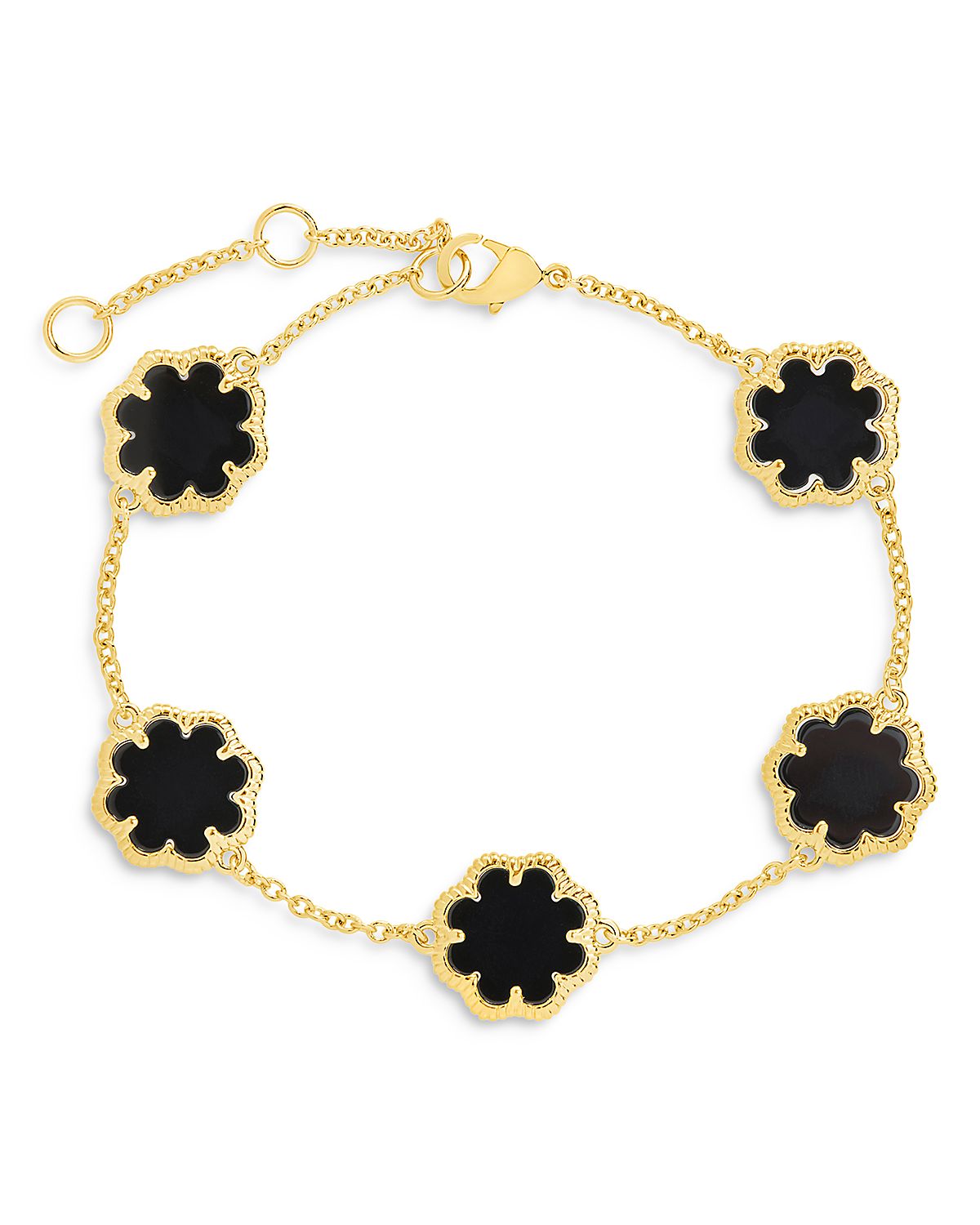 Sterling Forever Rose Petal Station Bracelet
