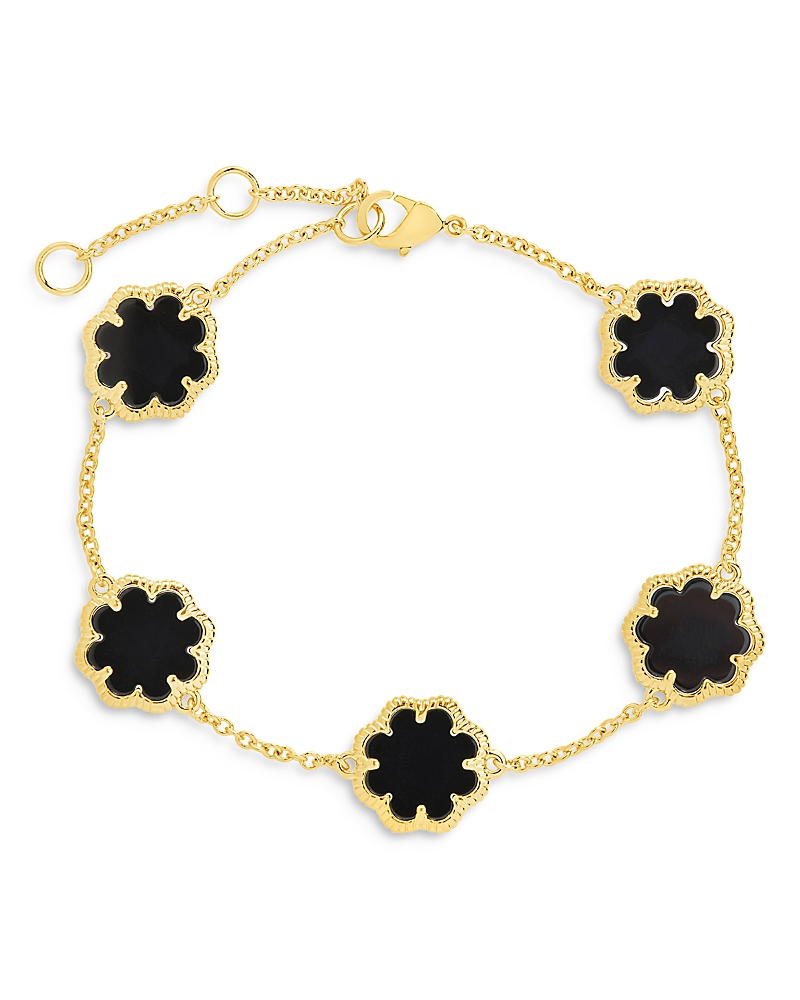 Sterling Forever Rose Petal Station Bracelet