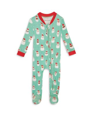 Posh Peanut - Unisex Santa Medley Full Zip Coverall Pajamas - Baby