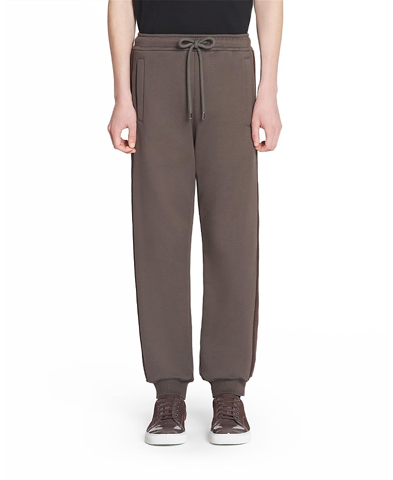 Lanvin Chevron-panel Drawstring Track Pants In Shadow
