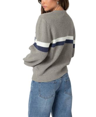 Nautical Striped Oversized Sweater