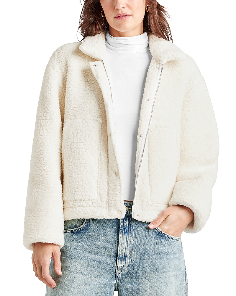 Splendid Tina Fleece Jacket In Pale Oak