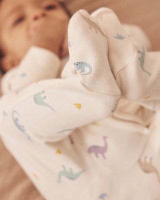 Unisex Dino Print Two Way Full Zip Footie Pajamas - Baby