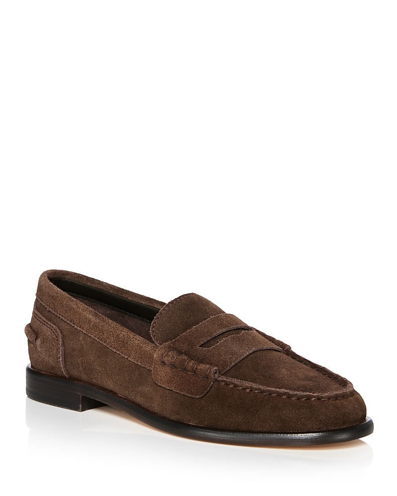 Rag & Bone Carter Penny Loafer In Dark Espresso Suede