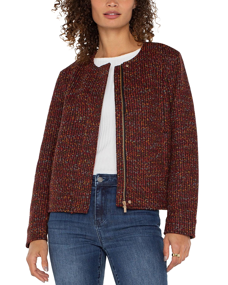 LIVERPOOL LOS ANGELES COLLARLESS ZIP UP JACKET