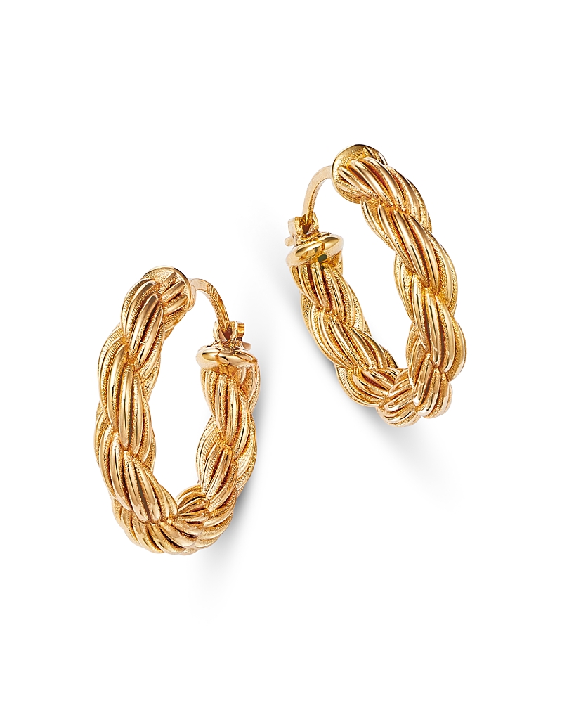 Bloomingdale's Fine Collection Rope Link Hoop Earrings in 14K Yellow Gold