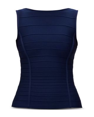 Ribbed Boat Neck Tank Top