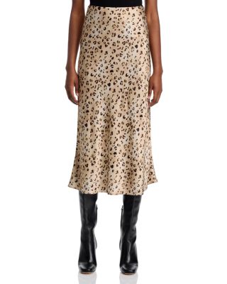 Anya Leopard Print Midi Skirt