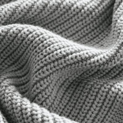 Ribbed Knit Cotton Baby Blanket
