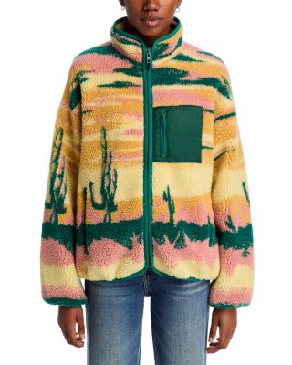 MOTHER The Heat Lamp Cactus Cooler Zip Up Fleece | Bloomingdale's