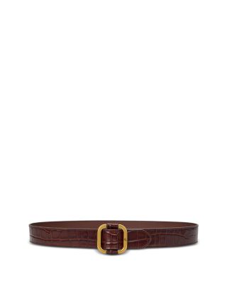 Ralph Lauren Slide Buckle Croc Embossed Leather Belt Bloomingdale s