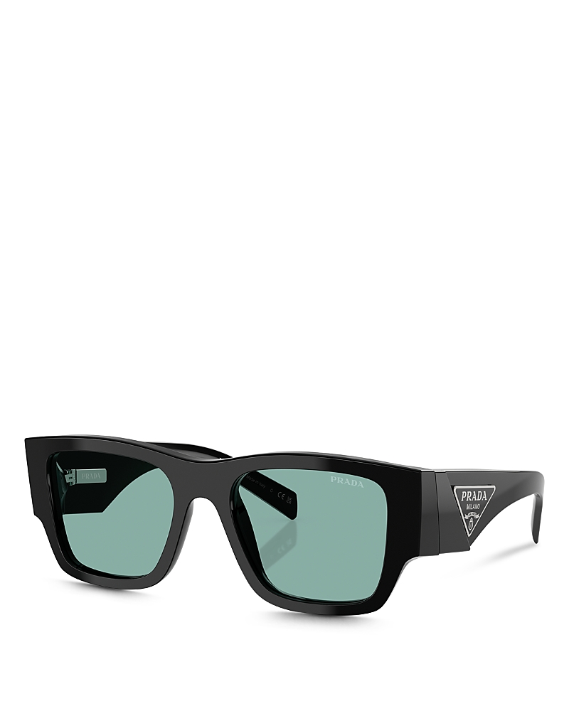 Prada Pr 10zs 1ab5s0 54mm Unisex Pillow Sunglasses In Black Green