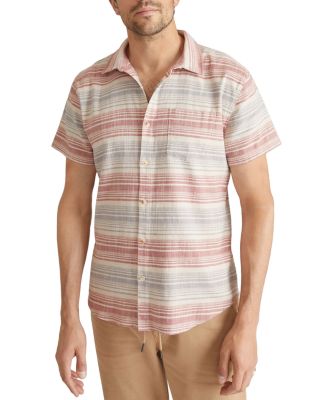 Marine Layer - Cotton Stretch Stripe Regular Fit Button Down Selvage Shirt