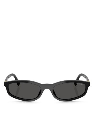 Miu Regarde Oval Sunglasses, 54mm