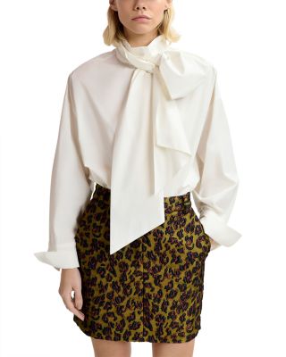 Leopard Jacquard Mini Skirt