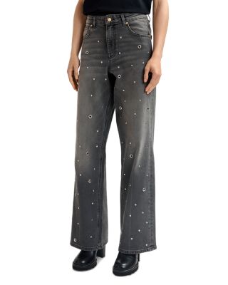 Essentiel Antwerp - High Rise Wide Leg Jeans in Earl Grey