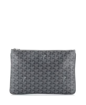 Pre-Owned Goyard Mm Senat Zip Pouch Coated Canvas