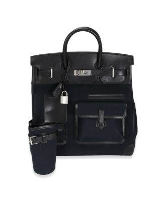 Pre-Owned HERMÈS - Cargo HAC Leather Canvas Handbag