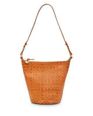 Clare V. - Petite Jeanne Woven Leather Bucket Bag
