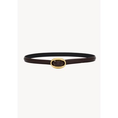  Oval Buckle Thin Belt
