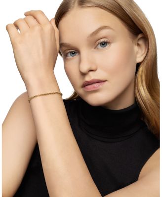 18K Yellow Gold Chain Bel Aire Box Link Bracelet