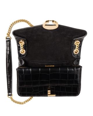 Small Embossed Leather Crossbody Bag   