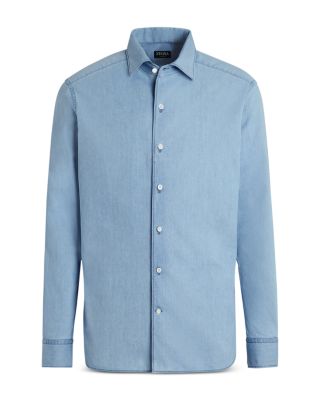 Bleached Button Front Shirt