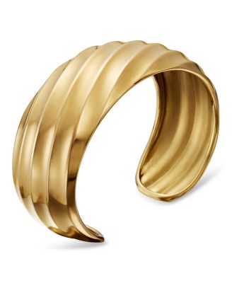 Cable Edge&reg; Cuff Bracelet in 18K Yellow Gold, 24mm