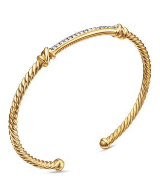 Petite Helena Two Station Wrap Bracelet in 18K Yellow Gold with Diamonds