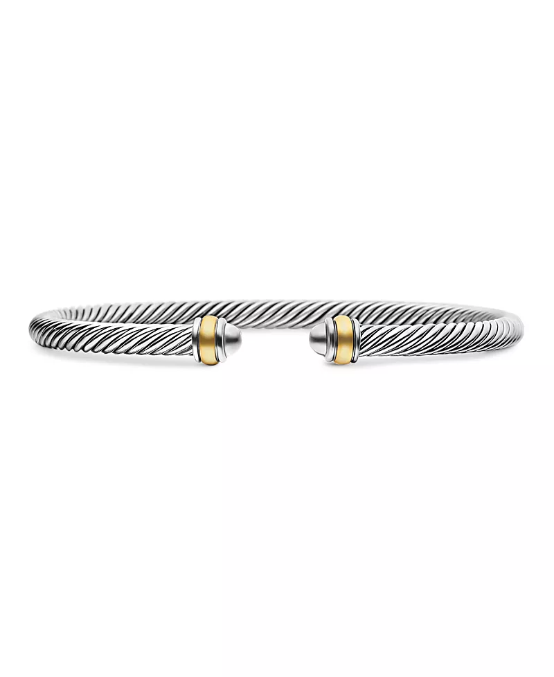 David Yurman Cable Classics Bracelet with 18K Gold, 4mm