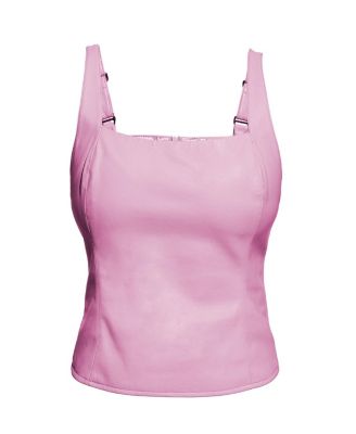 Clementine Recycled Leather Top