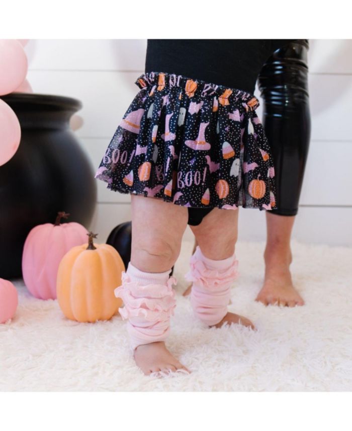 Girls' Boo Halloween Long Sleeve Tutu Bodysuit - Baby
