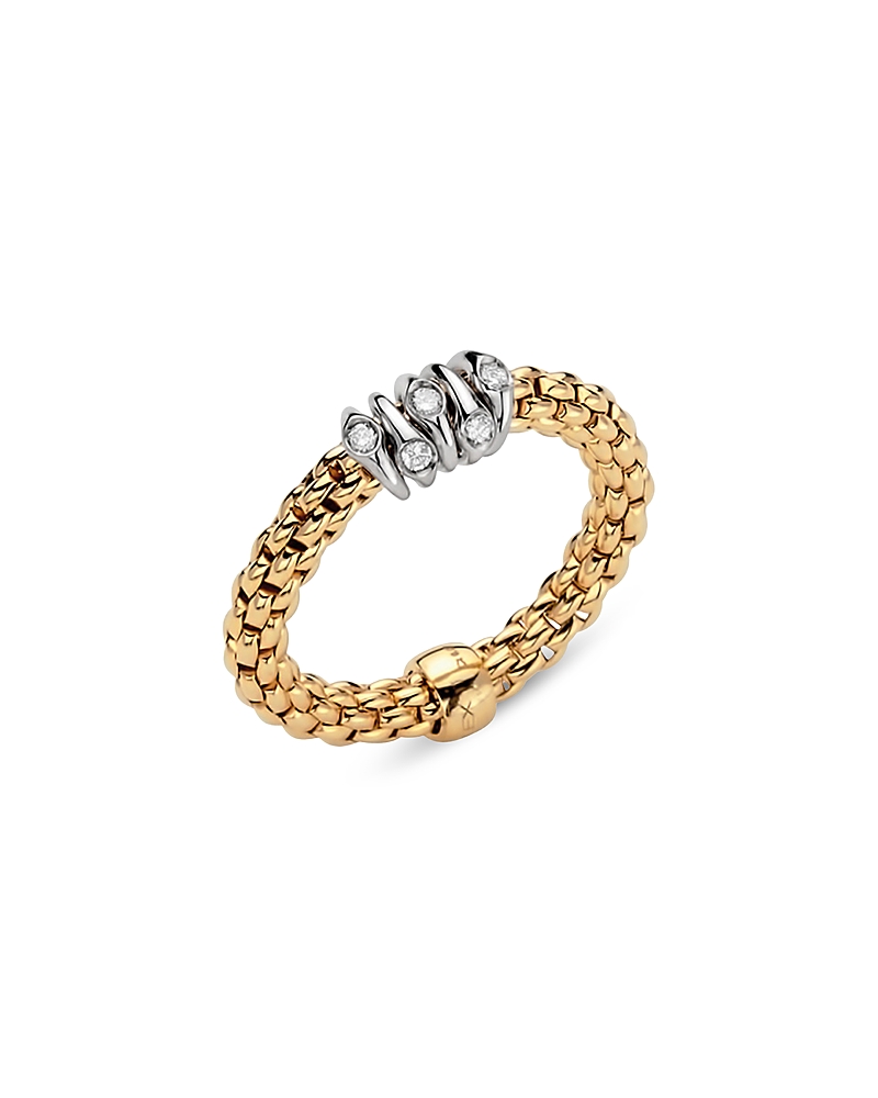 Fope 18k Yellow Gold Prima Diamond Flex'it Ring In Gold