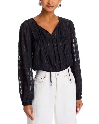 Cupio - Lace Peasant Blouse